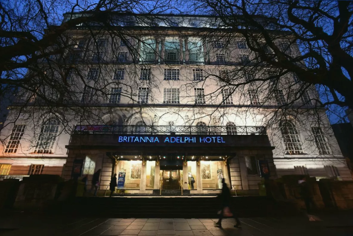 Entrance to the Britannia Hotel in Manchester, one of the group's flagship properties.