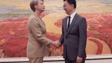 Foreign Secretary Yvette Cooper arriving in Beijing for high-level diplomatic meetings