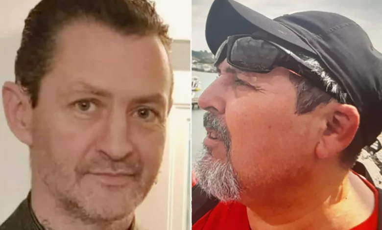 Police search of Paramoor Woods near Sticker, Cornwall, following murder investigation