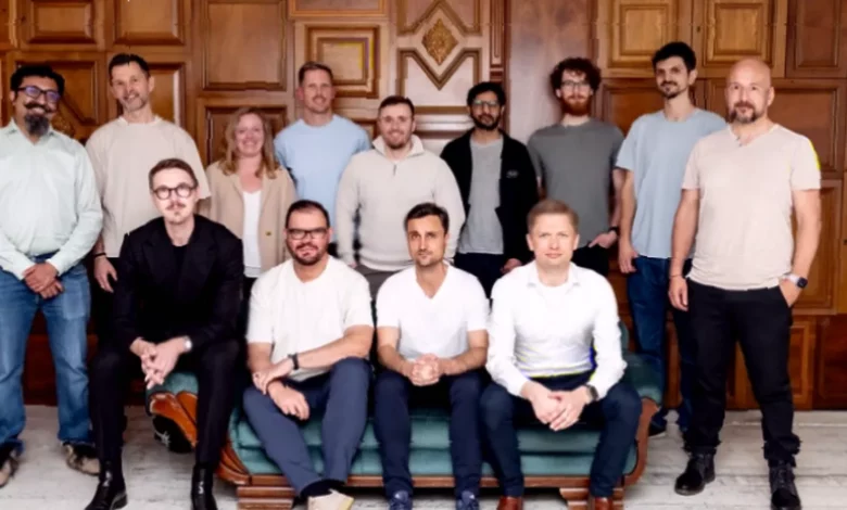 Berlin startup office with team working on AI enterprise software