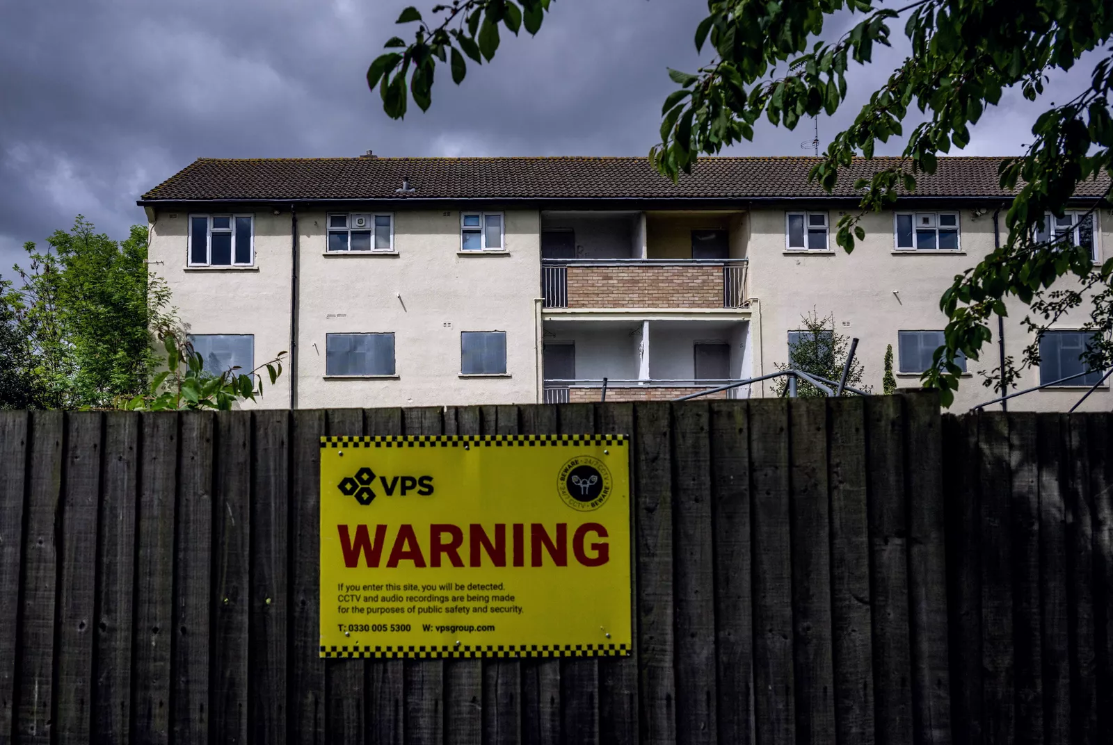 Discarded bins used as climbing frames near vandalised properties