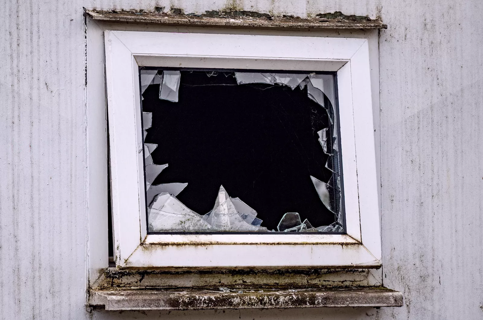 A lone resident’s home surrounded by vacant, boarded-up buildings
