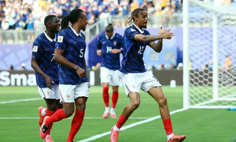 Football stadium in East Rutherford hosting the France versus Sweden match
