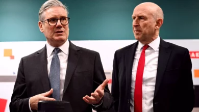 Defence secretary's resignation letter sits on a desk in a Whitehall office