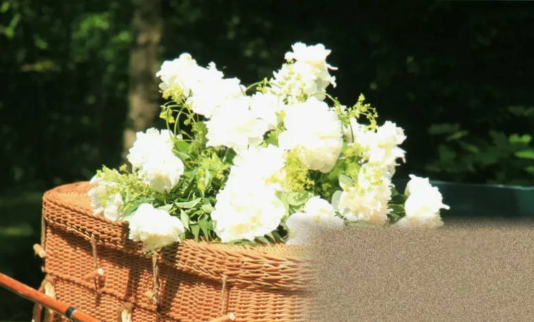 A natural burial ground in the UK with biodegradable coffins and wildflowers
