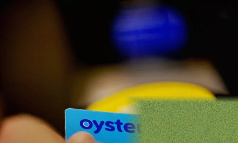 Commuters tapping cards on a bus reader in a northern English city