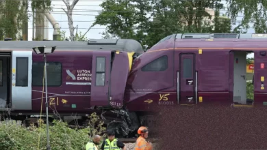 CCTV shows train passing two yellow caution signals before red light south of Bedford station