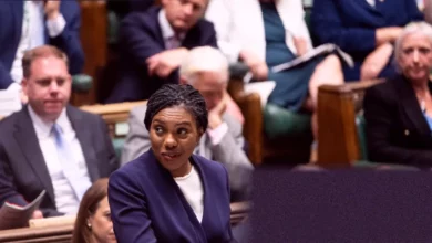Conservative leader Kemi Badenoch speaking at Prime Minister’s Questions in the House of Commons.