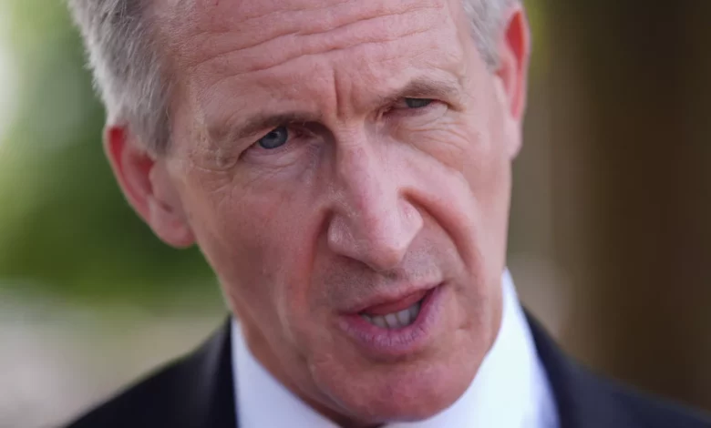 Defence Secretary Dan Jarvis speaking at a press conference in Whitehall