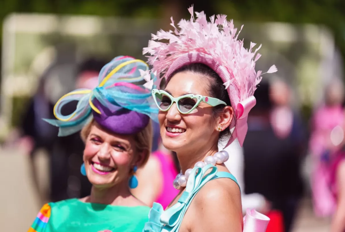 Royal carriage procession entering the racecourse grounds on race day