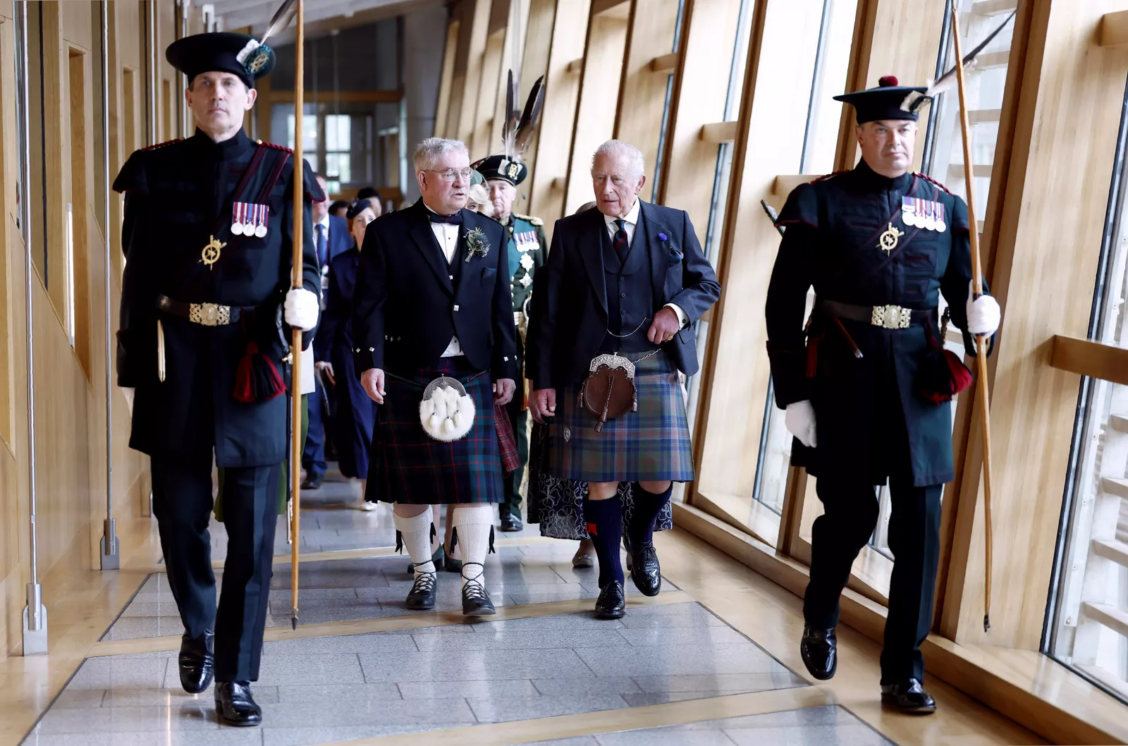 Crown of Scotland carried down Edinburgh's Royal Mile in ceremonial procession