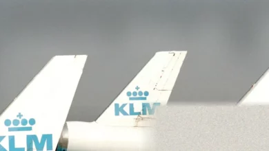 Cabin crew speak to a wheelchair user during boarding on a long-haul flight
