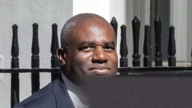 Arson attack scene outside Sir Keir Starmer's North London home in May 2025