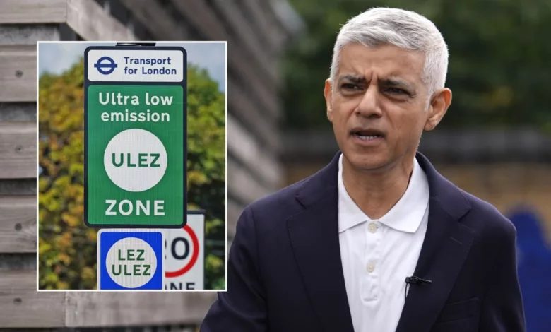 Mayor Sadiq Khan speaking at a press conference about London air quality data