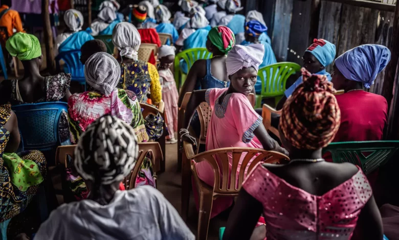 Aerial view of a damaged clinic in eastern Democratic Republic of Congo that once treated survivors of sexual violence