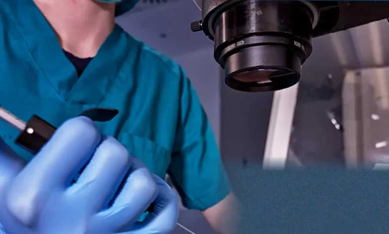 Fertility clinic laboratory with incubators and medical equipment