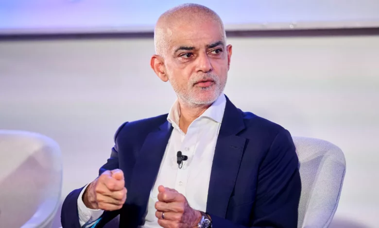 Sadiq Khan speaking at a podium during the SXSW conference in London