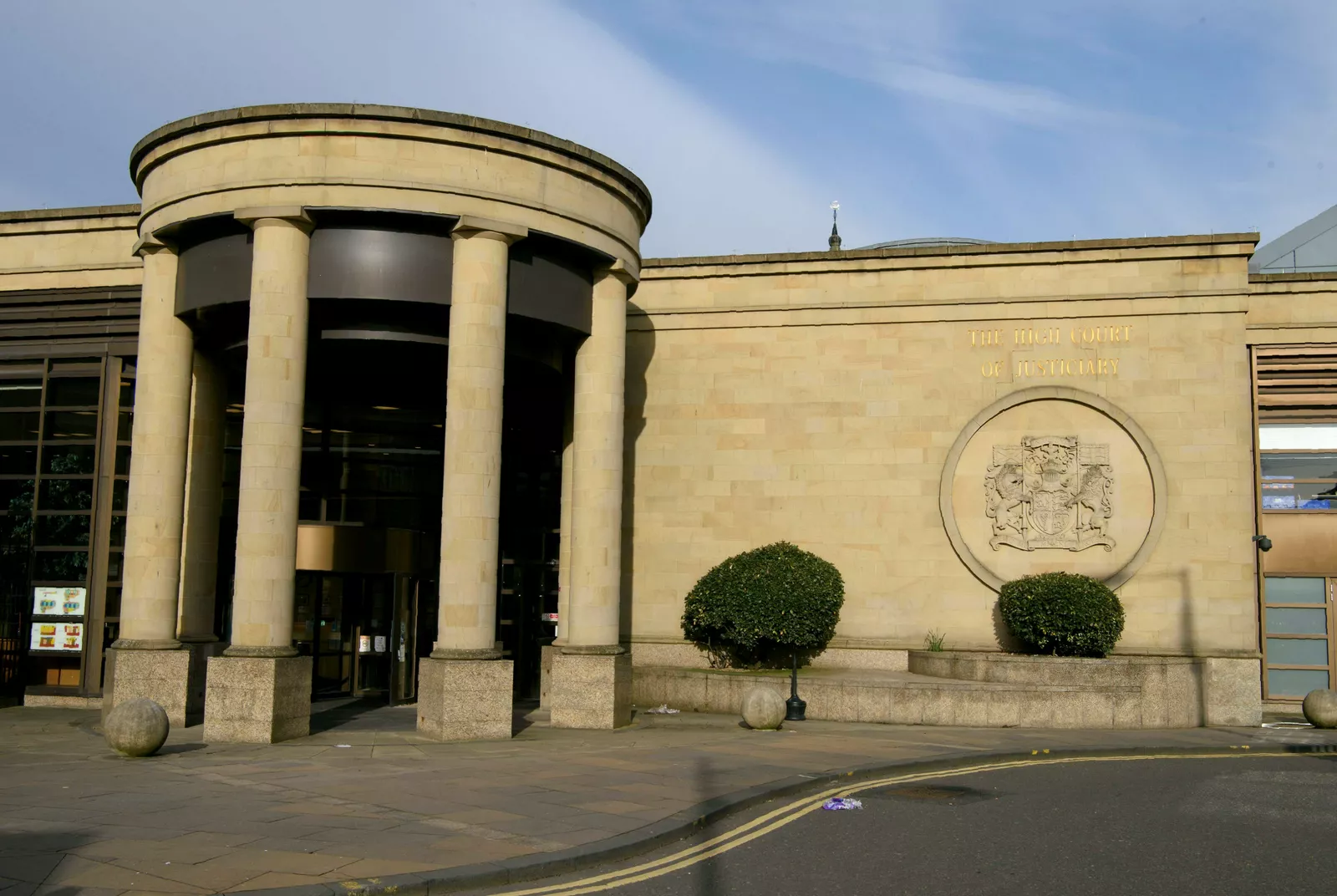 Courtroom sketch of the High Court in Glasgow where the murder trial took place