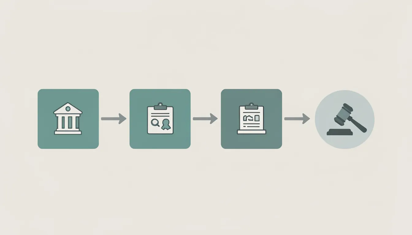 Diagram showing the tenancy deposit dispute process as a flow ending in an adjudicator decision