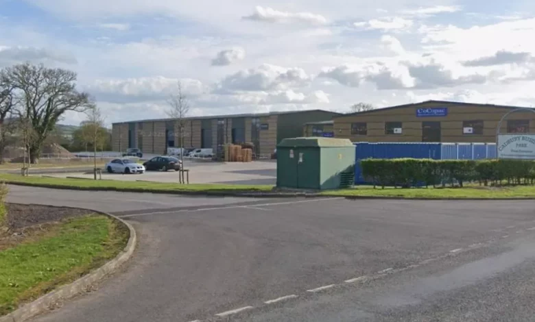 View of the A303 near Sparkford with new business park development site