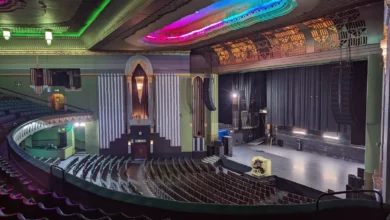 Art Deco interior of Eventim Apollo during backstage tour