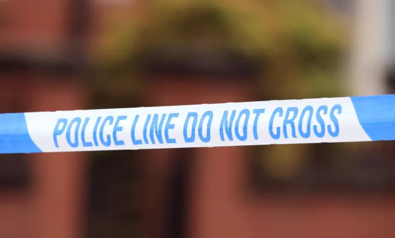 Police cordon on Ashwells Road in Pilgrims Hatch after a fatal incident involving a child