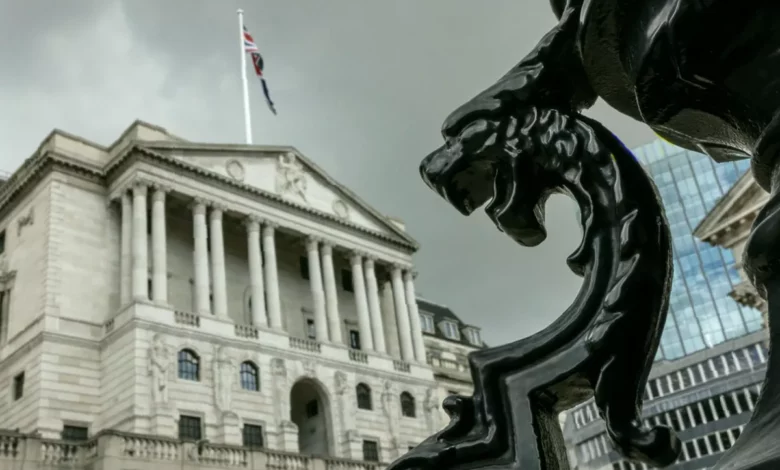 Bank of England building in London, headquarters of Britain's central bank