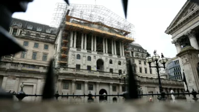 Bank of England building in London ahead of interest rate decision