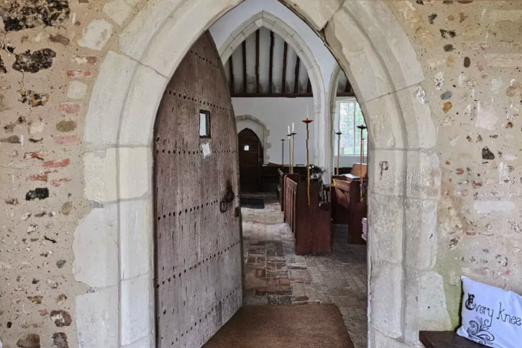 Ancient north door with carbon-dated timber and Viking-era ironwork