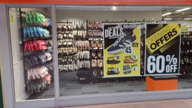 Exterior of a Wynsors World of Shoes store on a British high street