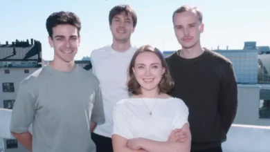 Young venture capital team in a Helsinki office meeting room