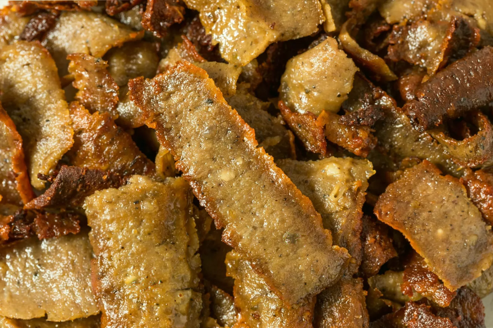 Loading dock at a wholesale kebab supplier with pallets of unlabelled meat