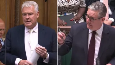 Prime Minister's Questions session in the House of Commons chamber