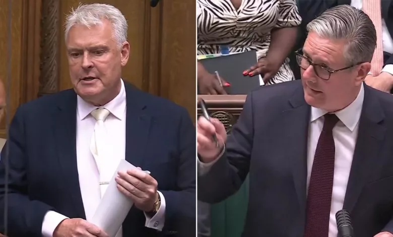 Prime Minister's Questions session in the House of Commons chamber