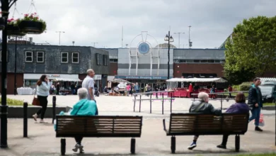 Exterior view of Middleton Shopping Centre’s main entrance