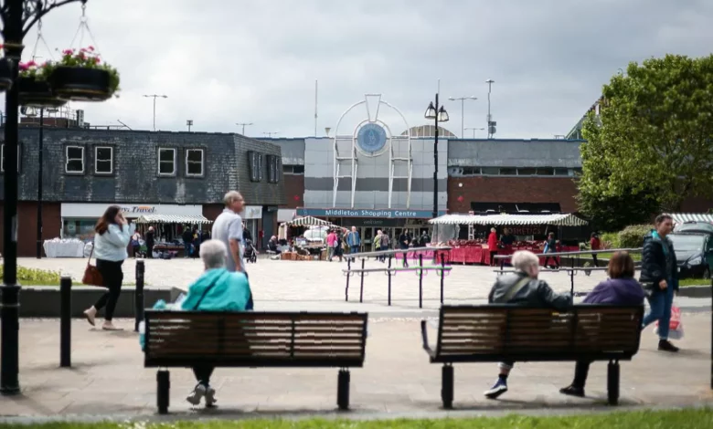 Exterior view of Middleton Shopping Centre’s main entrance
