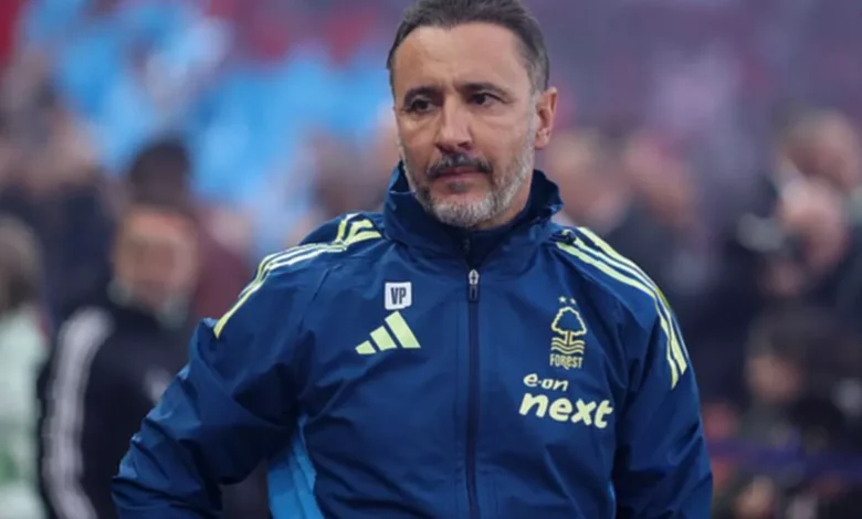 Nottingham Forest manager Vitor Pereira on the touchline during a Premier League match
