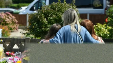 A police cordon outside a community centre in Southport after the 2024 attack.